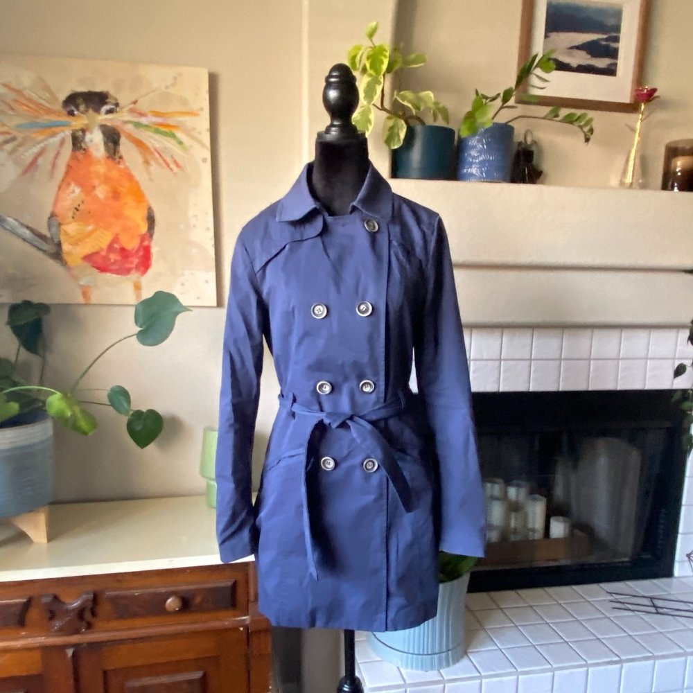 Navy blue trench